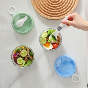 Contenitore portatile per avena durante la notte con coperchio e cucchiaio Yogurt colazione in movimento tazze barattoli di farina d'avena contenitore per Snack - Product Image 6