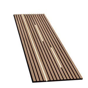 Paneles de Pantalla de Tira de Luz Led de Pared Paneles de Pared Acústicos Insonorizados de Listones de <span class=keywords><strong>Madera</strong></span> Chapa de Tablero MDF de <span class=keywords><strong>Madera</strong></span> - Product Image 2