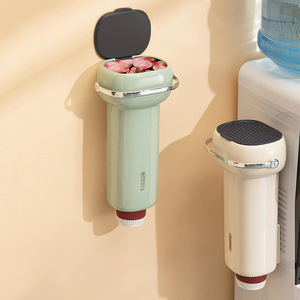 Xinzao Wall Mounted Cup Holder For Water Dispenser Plastic Simple Style <b>Strong</b> Compatibility Home Use - Product Image 1
