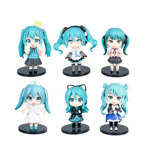6 pièces/ensemble 10CM nouveau Miku chapeau Sune Kawaii Kagamine <span class=keywords><strong>Rin</strong></span> Ren japonais Kawaii recueillir dessin animé PVC <span class=keywords><strong>Anime</strong></span> Figure - Product Image 5