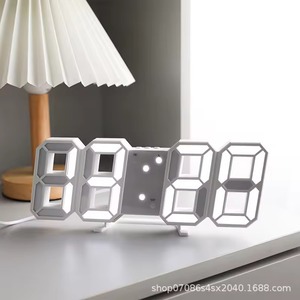 <span class=keywords><strong>Réveil</strong></span> numérique 3D LED, horloge murale <span class=keywords><strong>de</strong></span> bureau, électronique contemporaine <span class=keywords><strong>haut</strong></span> <span class=keywords><strong>de</strong></span> <span class=keywords><strong>gamme</strong></span> avec affichage <span class=keywords><strong>de</strong></span> la température et charge USB - Product Image 1
