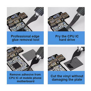 Juego de Cuchillas de Precisión con Mango de Acero y Empuñadura de Plástico, Herramientas de Mantenimiento BGA para la Extracción y Desmontaje de Chips IC - Product Image 4
