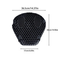 Coussin de siège de moto en gel en silicone et PE pour le commerce transfrontalier, tapis d'été pliable en nid d'abeille 3D