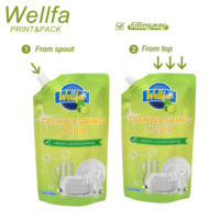 Sachet Doypack personnalisé pour recharge de détergent lessive liquide, emballage de liquide vaisselle avec bec verseur