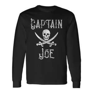 Camiseta de manga larga Captain Joe Vintage Pirate Skull Swords - Product Image 1