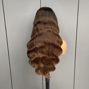 22นิ้วสำหรับ Ombre วิกผมแท้ตัดมาพร้อมกับ6x5 HD วิกผมหนา210% สีบลอนด์<span class=keywords><strong>ราก</strong></span>เข้มผสม<span class=keywords><strong>ผม</strong></span><span class=keywords><strong>ยาว</strong></span>ขนาดใหญ่ - Product Image 4