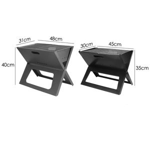 2025 poêle de Barbecue extérieur <span class=keywords><strong>avec</strong></span> grille de <span class=keywords><strong>plaque</strong></span> de feu de charbon de <span class=keywords><strong>bois</strong></span> enduit de poudre chauffante pour le camping de pique-nique en plein air - Product Image 6