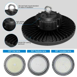 OEM ODM 100W 150W 200W IP65 illuminazione industriale Highbay ciondolo rotondo UFO Led HighBay Light per la luce del negozio di magazzino