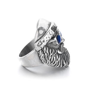 Bague de mode en acier inoxydable titane 316L vintage, style hip-hop, punk, gothique, délicat, <span class=keywords><strong>viking</strong></span>, barbu, dominant, vente en gros pour hommes - Product Image 6