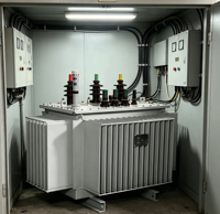 Transformateur de puissance triphasé immergé dans l'huile YongHui, haute efficacité, entrée 35 kV, résistant aux flammes, anti-fuite, pour postes de transformation de réseau