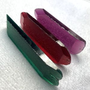 พลอยทับทิมหยาบหยาบหยาบพลอยพลอยสามสีสำหรับปลูกในห้องปฏิบัติการ - Product Image 2