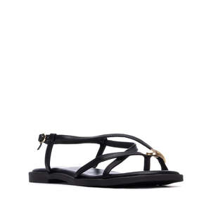 Xti Women's <b>Flat</b> Sandal Black 1 Cm Heel Size 40 Strappy Design - Product Image 2