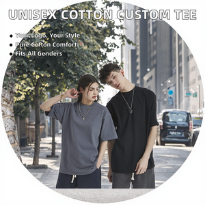 Camiseta Unisex de Verano, Estilo Urbano, Holgada, Teñida con Hilo, 310 GSM, Tejido de Punto, 100% Algodón, Diseño Liso, Logotipo Personalizado, Hombros Caídos - Product Image 2