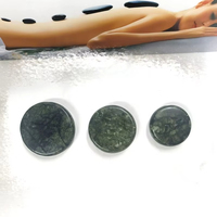 Ensemble de pierres de massage Sialia, jade vert naturel, quartz rose, pierre chauffante pour spa et usage domestique, forme ovale, pierre chaude énergétique