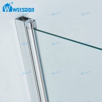 Weisdon Salle De Bains En Verre Cabine De Douche En Aluminium Écran De Douche Charnière Pivot Douche Baignoire Porte