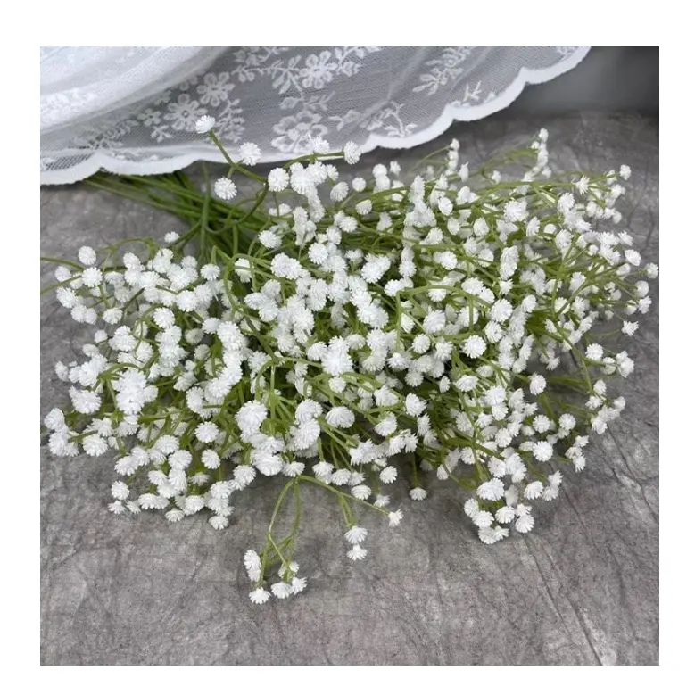 DKB Fábrica de Venda por atacado de flores artificiais para festas em casa, flores de seda brancas para decoração de eventos