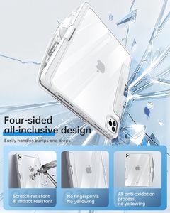 เคสคีย์บอร์ดใส PU ได้รับการรับรองจาก FCC สำหรับ <span class=keywords><strong>iPad</strong></span> 13/12.9 นิ้ว พร้อมแทร็คแพดไร้สายแบบหมุนได้ 360 องศา มีไฟแบ็คไลท์ ป้องกันการรบกวน - Product Image 4