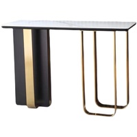 Table de Console en marbre trempé or, luxueux, en acier inoxydable, Style français, pour meubles de salon, nouveau Design, 1 pièce