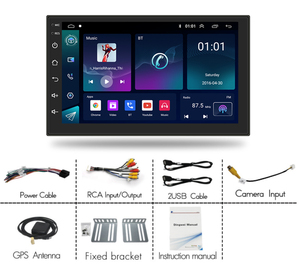 2G 32G 7 inch 2Din Android Car Stereo Wifi Carplay Android đài phát thanh tự động video màn hình cảm ứng âm thanh đa phương tiện GPS máy nghe nhạc bluetooths - Product Image 2