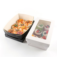 Boîtes à œufs et à gâteaux rectangulaires jetables en carton blanc, transparentes, épaissies, personnalisées pour la pâtisserie et l'emballage à emporter