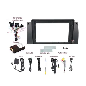 Aijia 9INCH Car Frame Dvd For BMW X5 (E53)1995-2003 Car Accessories Car Radio Android Dashboard Fascia Frame