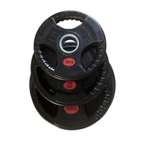 Plaques de poids 2.5kg à 25kg en caoutchouc antidérapant Conception en fonte à trois trous Accessoires de fitness portables pour salle de sport Service OEM/ODM