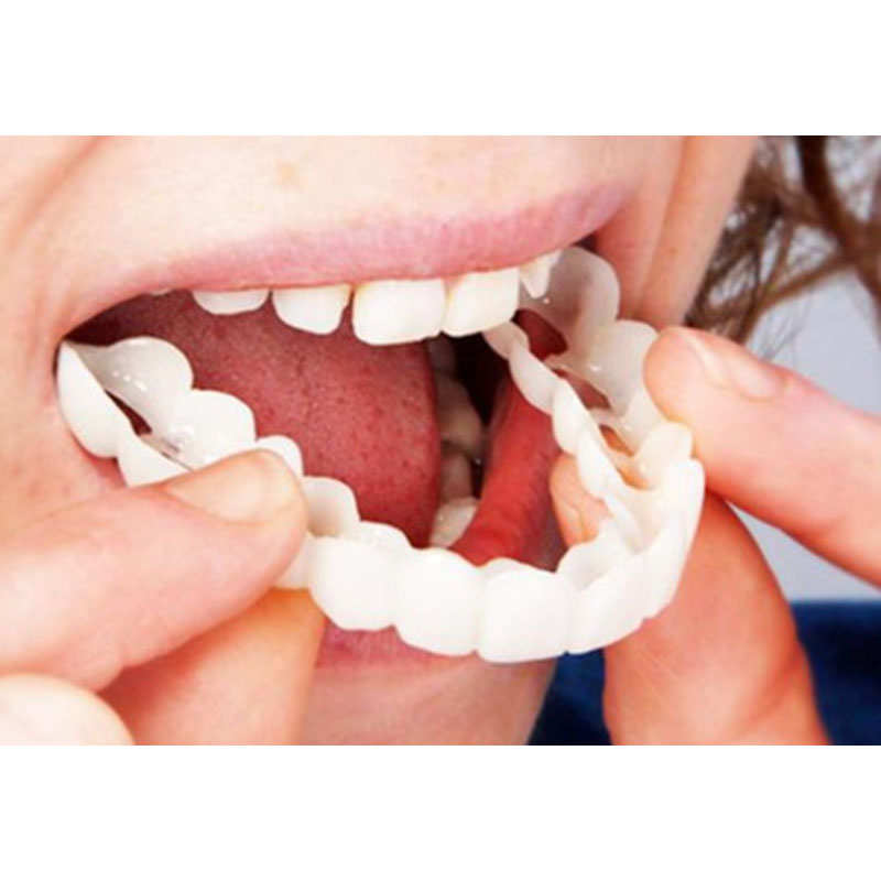 नई तस्वीर मुस्कान ऊपरी लोअर झूठी दांत कवर सेट परफेक्ट Veneers आराम फिट फ्लेक्स कृत्रिम दांतों ब्रेसिज़