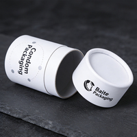 Emballage personnalisé en tube de papier pour préservatifs |   Boîte cylindrique en kraft hygiénique et recyclable, tube biodégradable écologique avec estampage à chaud