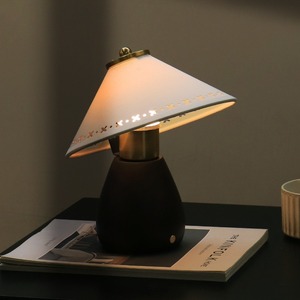 Retro Cream Table <b>Lamp</b> E27 <b>LED</b> Touch Control Eye Caring Bedroom Night <b>Light</b> Ambient Lighting - Product Image 2