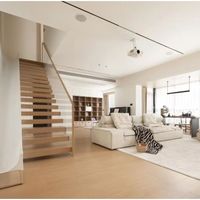 Offre Spéciale personnalisé professionnel escalier en colimaçon intérieur design moderne toboggan en bois et verre avec prix populaire de gros