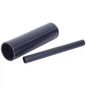 ブラックブルーカラーPN16PE100大径プラスチック給水パイプPEパイプラインシームレスPEパイプ