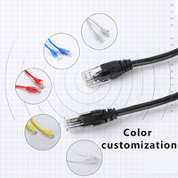 Kabel Patch Ethernet, kabel kabel Patch Ethernet untuk ADSL Router PC Laptop kuning biru 3 kaki 1m 2m 3m 5m 10m 20m 30meter Cat.5e 4 pasang UTP Cat5e RJ45 LAN