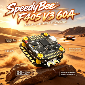 SpeedyBee F405 V3 60A 30x30 Stack STM32F405 BMI270 3-6S <span class=keywords><strong>BLS</strong></span> 4en1 ESC FC para Drones FPV Profesionales de 5-7 Pulgadas, Accesorios - Product Image 1
