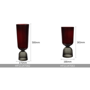 Decorazione della casa fiore <span class=keywords><strong>rosa</strong></span> cristallo cilindrico <span class=keywords><strong>vaso</strong></span> di vetro rosso mese rotondo <span class=keywords><strong>in</strong></span> vetro stock vasi di fiori - Product Image 2