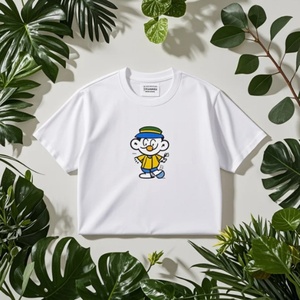 Camiseta Jersey Blanca Personalizada con Logotipo para Hombre, 100% Algodón, Impresión Serigráfica, Alta Calidad, Venta al Por Mayor, Manga Corta, Transpirable - Product Image 1