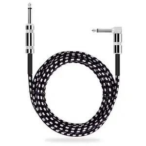 Gitarren kabel rechtwinklig 6,35mm Jack Mono Kabel 1m 2m 3m 6m 10m Für Sound Mixer Verstärker E-Gitarre AUX Instrumenten kabel