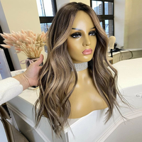 Topper en cheveux humains vierges européens non traités, avec base en soie naturelle et effet cuir chevelu naturel, blond méché, certifié casher juif