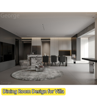 Solution à guichet unique Villa de luxe moderne Décoration intérieure Rendu architectural 3d Service de design d'intérieur