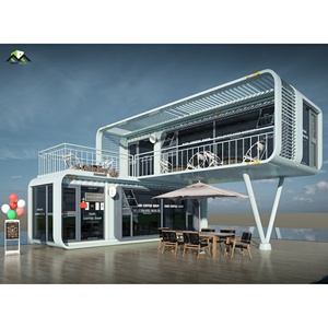 Casa contenedor de construcción de metal, estructura modular prefabricada de acero, construcción para uso comercial en tiendas - Product Image 3