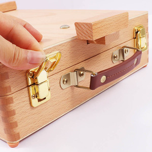 FOSKA Boîte de <span class=keywords><strong>peinture</strong></span> de chevalet d'art en bois professionnel robuste <span class=keywords><strong>et</strong></span> durable à usage multiple avec poignée - Product Image 4