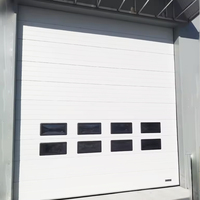 Porte sectionnelle verticale sur mesure en alliage d'aluminium pour entrepôt industriel