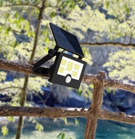 Projecteur solaire pliable étanche avec IP65 232 Led lampe murale à capteur de corps humain pour éclairage de paysage de cour de jardin