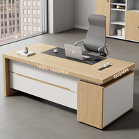 Nouvel ensemble de bureau moderne et simple avec chaise de direction, bureau informatique individuel pour les cadres et les dirigeants