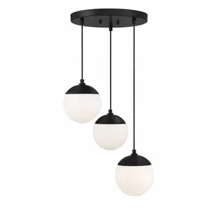 Venta al por mayor, candelabro de diseño moderno con 3 luces en forma de globo colgante para el hogar, para cocina y sala de estar