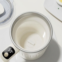 Mug auto-mélangeur électrique HOOMEY en acier inoxydable 316, gobelet de voyage rechargeable, tasse à café avec affichage numérique