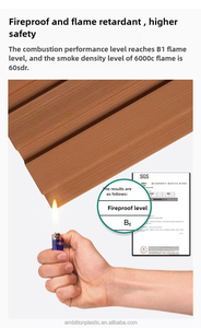 Pannelli in WPC <span class=keywords><strong>Recinzione</strong></span> da <span class=keywords><strong>Giardino</strong></span> Prefabbricata per Ville Modello 3D Telai in Alluminio PVC Plastica e Metallo Trattamento Naturale per Privacy Esterna - Product Image 5