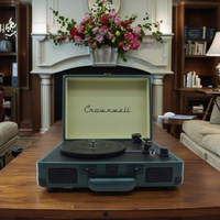 Tourne-disque vinyle professionnel vintage en bois avec haut-parleurs, phonographe haut de gamme, son stéréo HIFI portable pour la maison