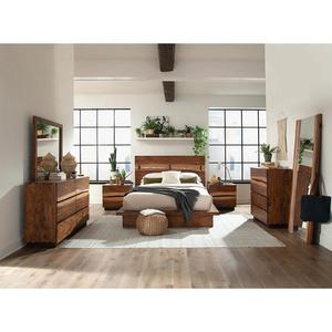 Smokey <b>Walnut</b> 2-<b>drawer</b> Nightstand Coffee Bean Finish Storage <b>Drawers</b> Bedroom Furniture - Product Image 5