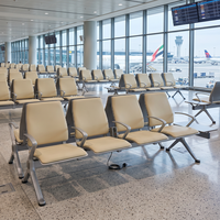 Chaise d'attente publique 4 places, chaise d'aéroport, chaise de liaison aéroportuaire, chaise d'attente bancaire pour terminal aéroportuaire
