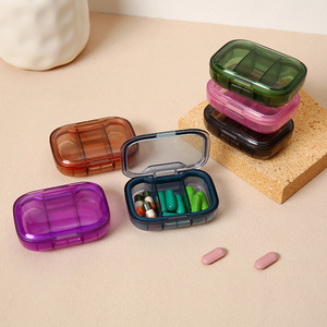 Portatile 3 griglie in alluminio portapillole piccoli PP plastica Organizer quadrato da viaggio <span class=keywords><strong>contenitore</strong></span> <span class=keywords><strong>per</strong></span> uso domestico esterno - Product Image 2